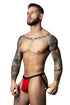 Male Power 349-300 Hot Mesh Jock Color Black-Red